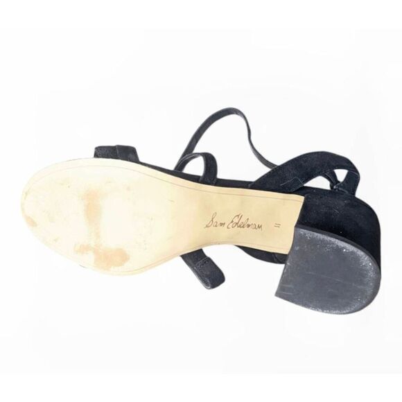 SAM EDELMAN Samy Black Suede Strappy Sandals Size 11M - Picture 6 of 7